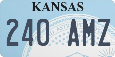 KS license plate 240AMZ