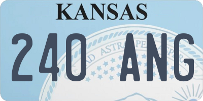 KS license plate 240ANG