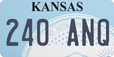 KS license plate 240ANQ