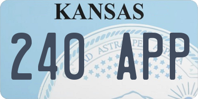 KS license plate 240APP