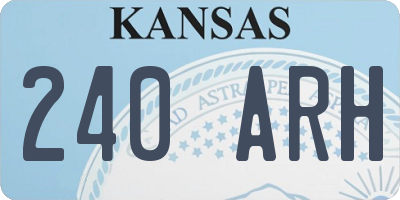 KS license plate 240ARH