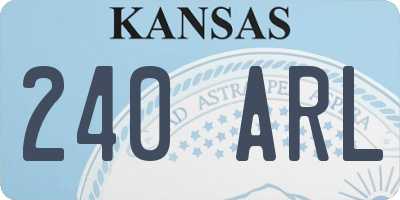 KS license plate 240ARL
