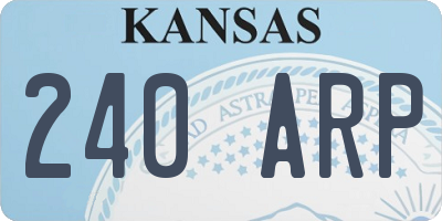 KS license plate 240ARP