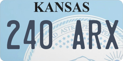 KS license plate 240ARX