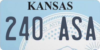KS license plate 240ASA