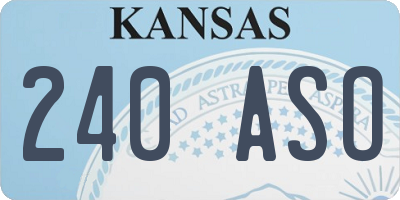 KS license plate 240ASO
