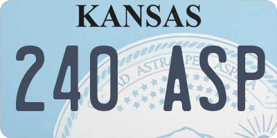 KS license plate 240ASP