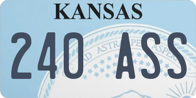 KS license plate 240ASS