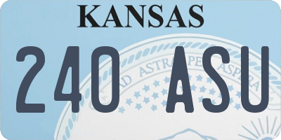 KS license plate 240ASU