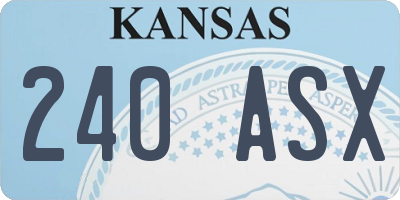 KS license plate 240ASX