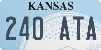 KS license plate 240ATA