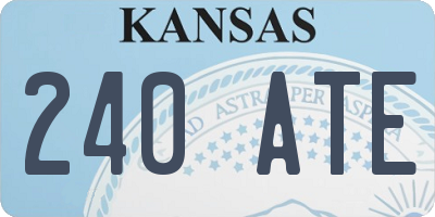 KS license plate 240ATE