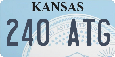 KS license plate 240ATG