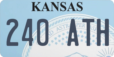 KS license plate 240ATH