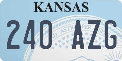 KS license plate 240AZG
