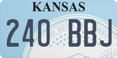 KS license plate 240BBJ
