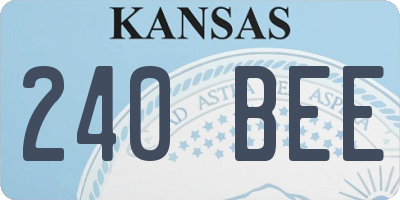 KS license plate 240BEE