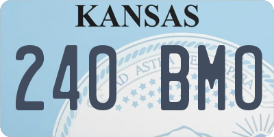KS license plate 240BMO