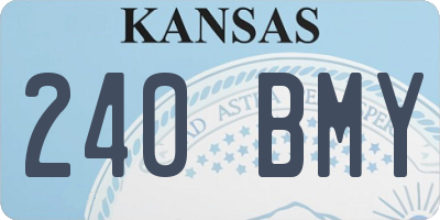 KS license plate 240BMY