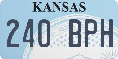 KS license plate 240BPH