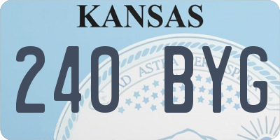 KS license plate 240BYG