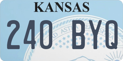 KS license plate 240BYQ