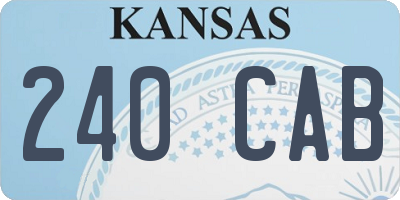 KS license plate 240CAB