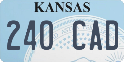 KS license plate 240CAD