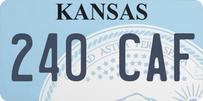 KS license plate 240CAF