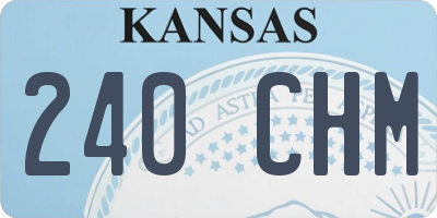 KS license plate 240CHM