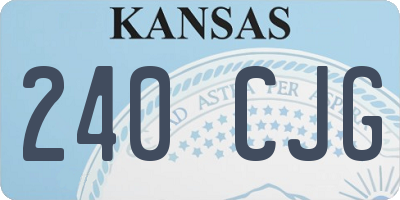 KS license plate 240CJG