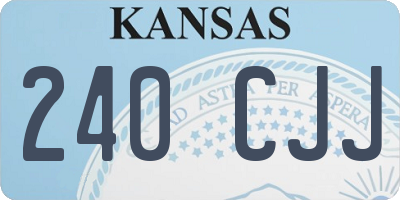 KS license plate 240CJJ