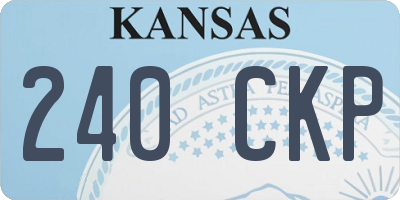 KS license plate 240CKP