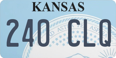 KS license plate 240CLQ