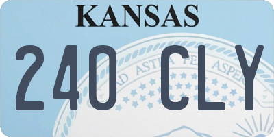 KS license plate 240CLY