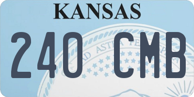 KS license plate 240CMB