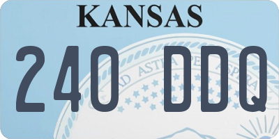 KS license plate 240DDQ