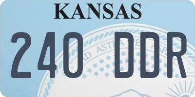 KS license plate 240DDR