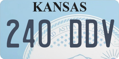 KS license plate 240DDV