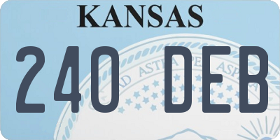 KS license plate 240DEB