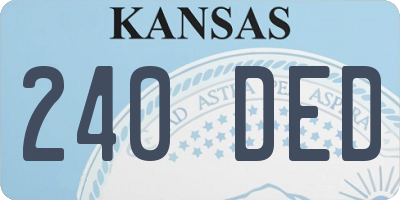 KS license plate 240DED