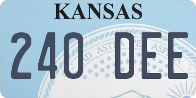KS license plate 240DEE