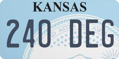 KS license plate 240DEG
