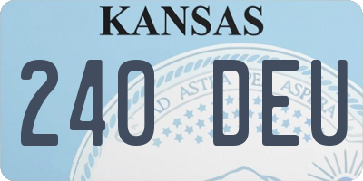 KS license plate 240DEU