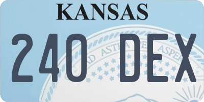 KS license plate 240DEX