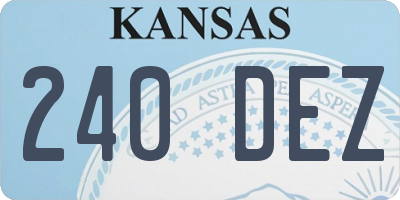 KS license plate 240DEZ