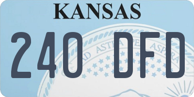 KS license plate 240DFD