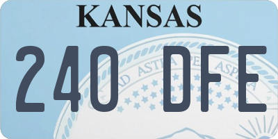 KS license plate 240DFE