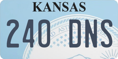 KS license plate 240DNS