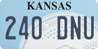 KS license plate 240DNU